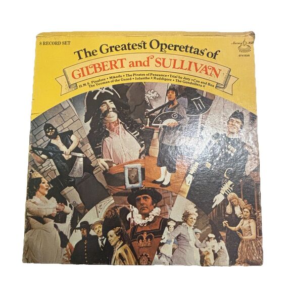 Gilbert & Sullivan 8 LP Box Set The Greatest Operettas Murray Hill Vinyl VG+1979 - Picture 1 of 10